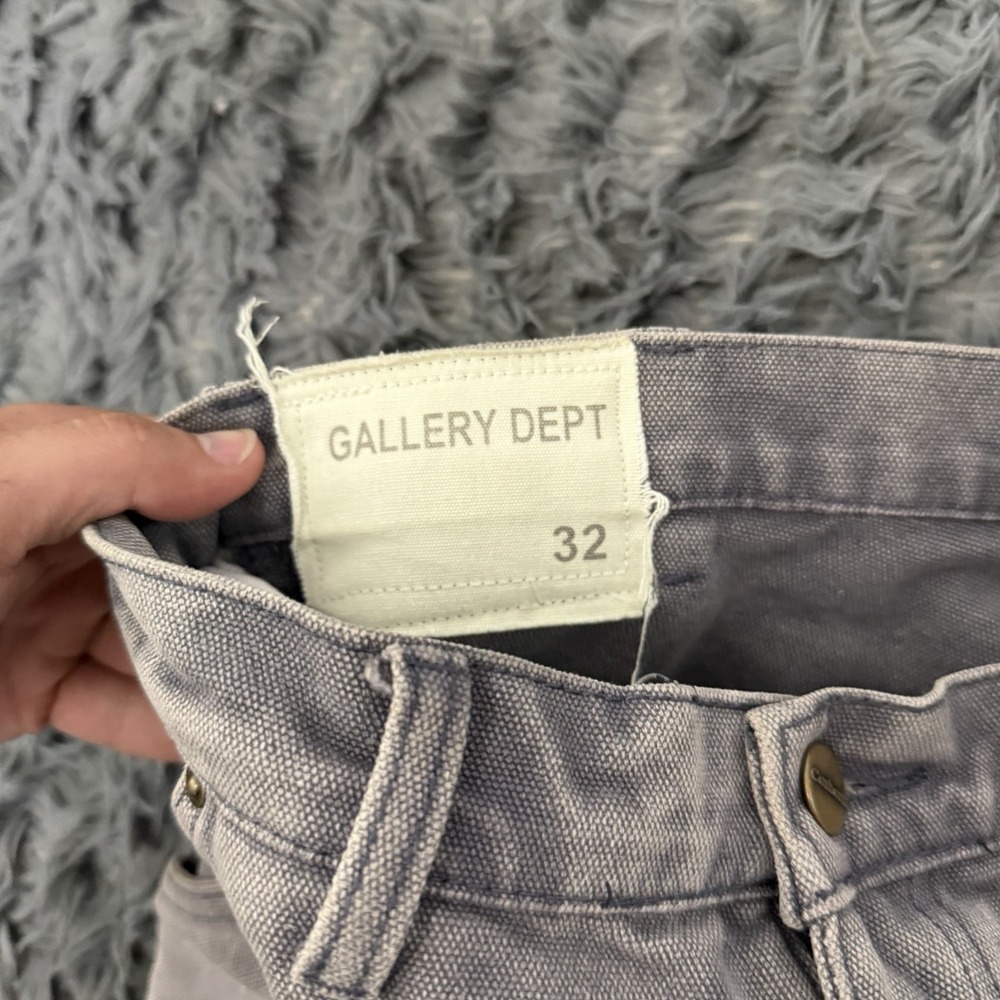 Gallery Dept Carpenter Flare Pants Men's Size 32x32 Gray Carhartt Distressed - Picture 5 of 6